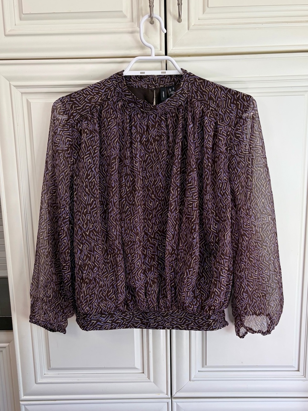 Vero Moda women’s partly sheer blouse w/ liner